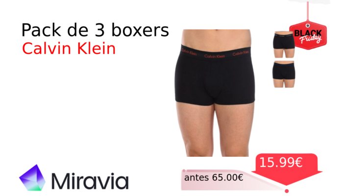 Pack de 3 boxers