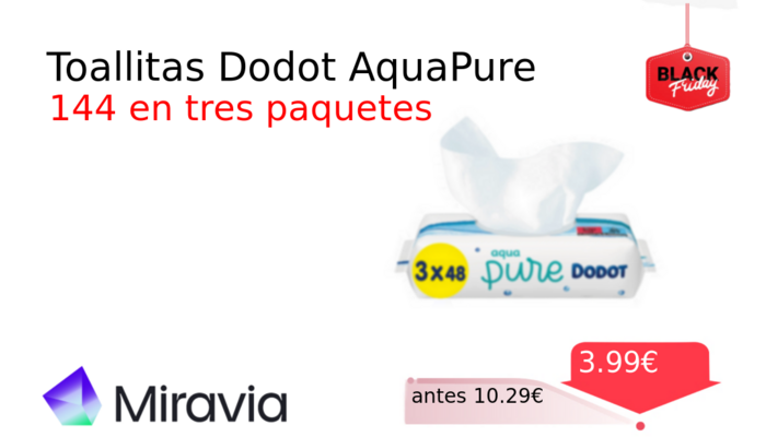 Toallitas Dodot AquaPure