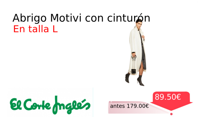 Abrigo Motivi con cinturón