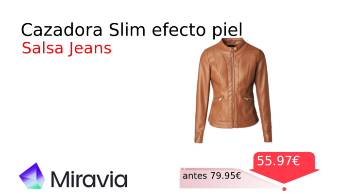 Cazadora Slim efecto piel