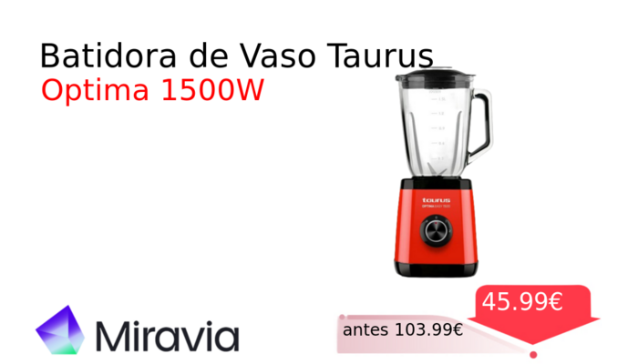 Batidora de Vaso Taurus