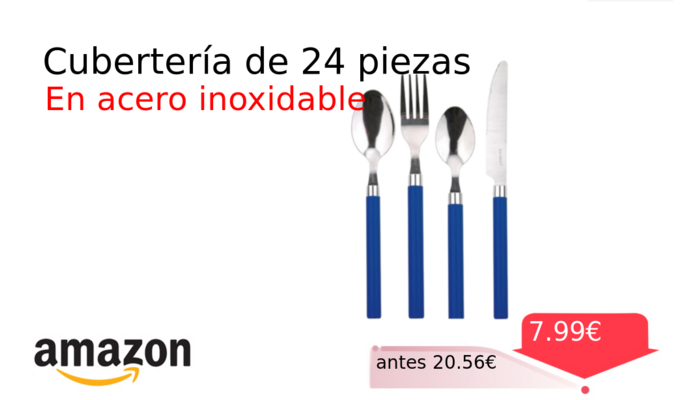 Cubertería de 24 piezas