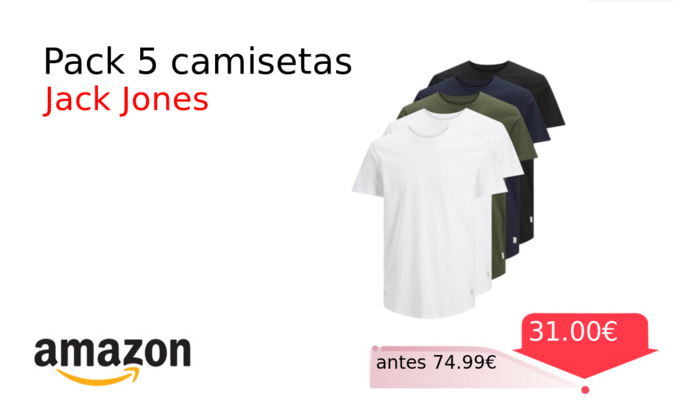 Pack 5 camisetas