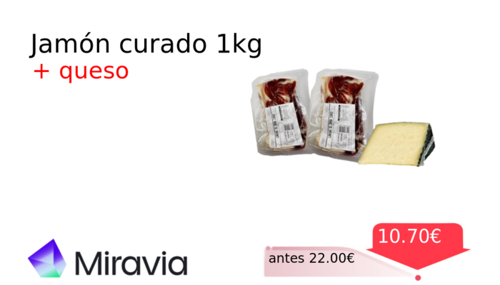 Jamón curado 1kg