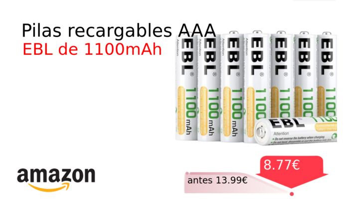 Pilas recargables AAA