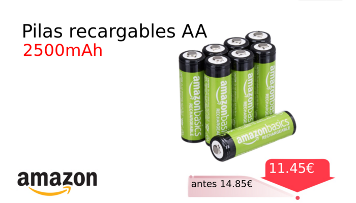 Pilas recargables AA