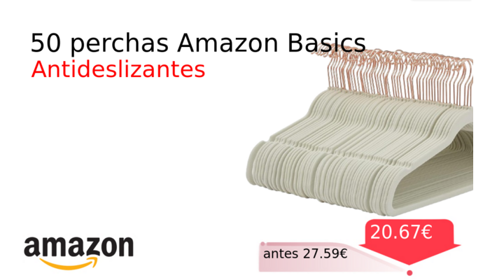 50 perchas Amazon Basics