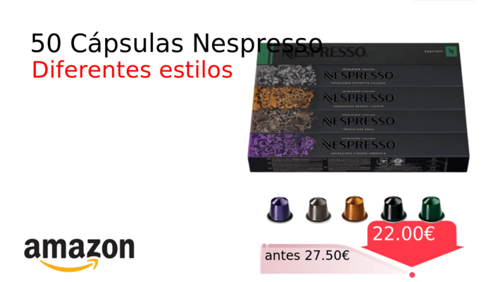 50 Cápsulas Nespresso