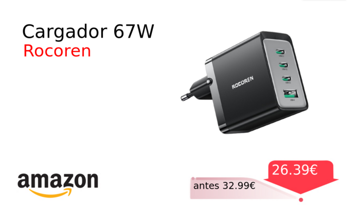 Cargador 67W