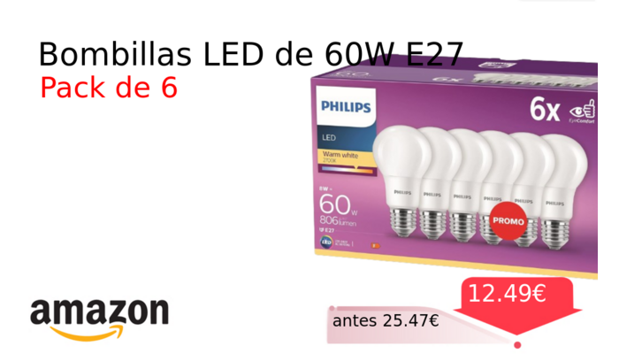 Bombillas LED de 60W E27