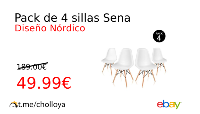 Pack de 4 sillas Sena