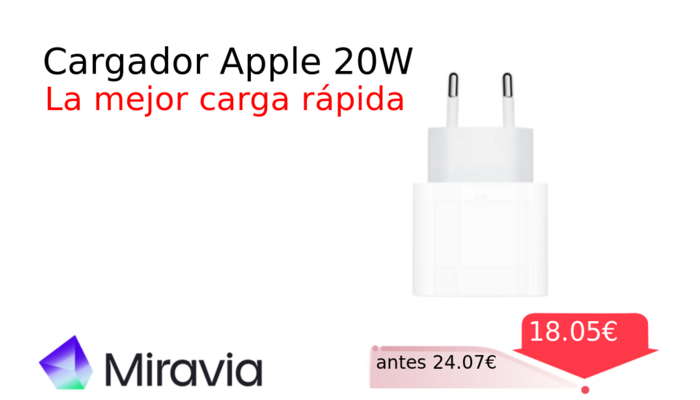 Cargador Apple 20W