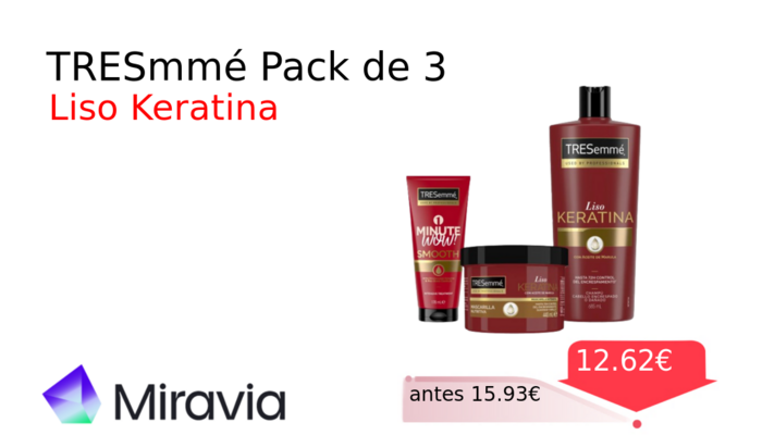 TRESmmé Pack de 3