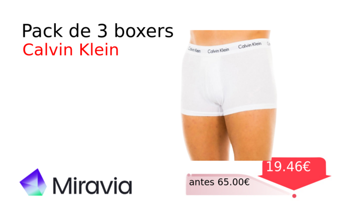 Pack de 3 boxers