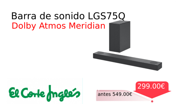 Barra de sonido LGS75Q