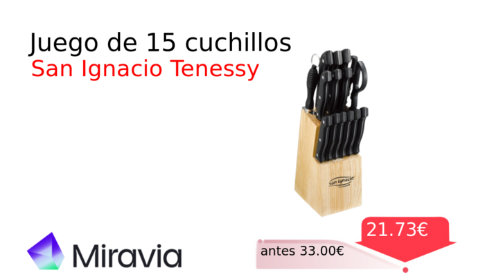 Juego de 15 cuchillos