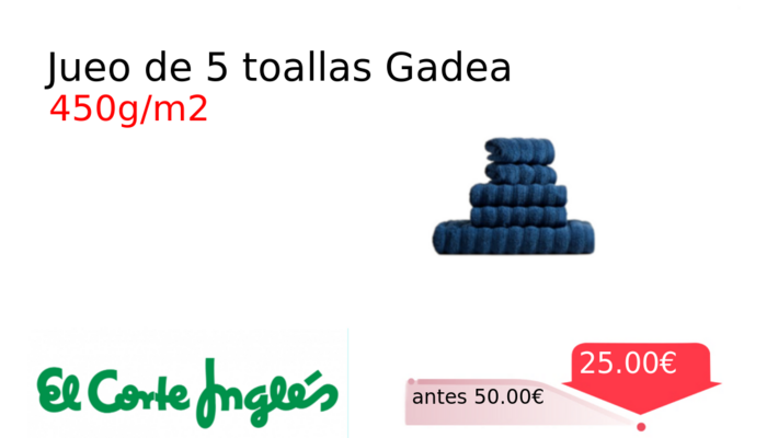 Jueo de 5 toallas Gadea