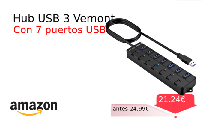 Hub USB 3 Vemont