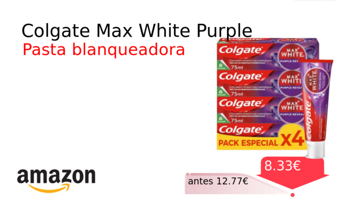 Colgate Max White Purple