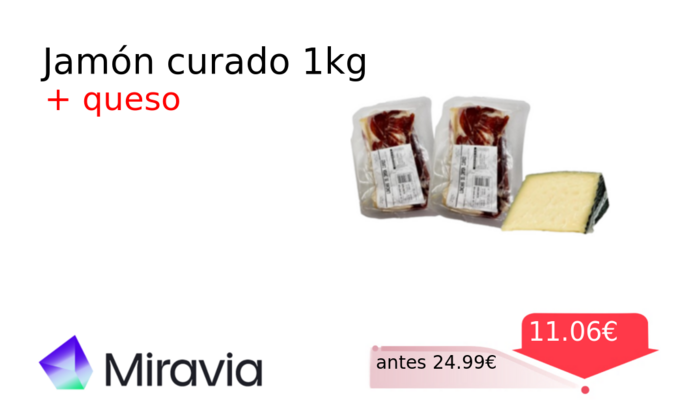 Jamón curado 1kg