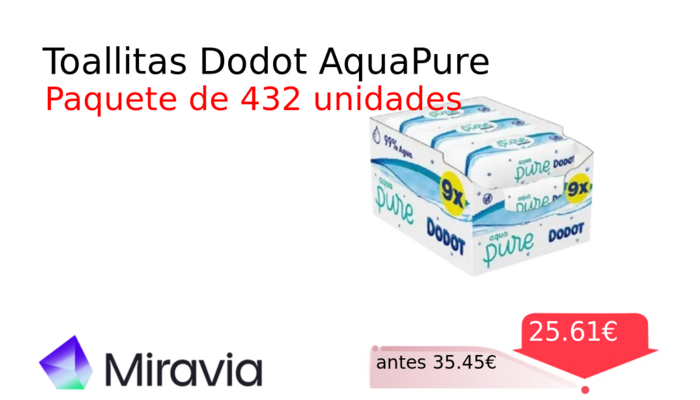 Toallitas Dodot AquaPure