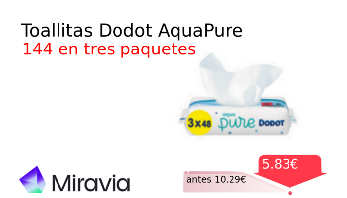 Toallitas Dodot AquaPure