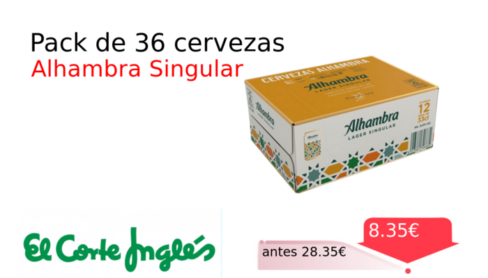 Pack de 36 cervezas