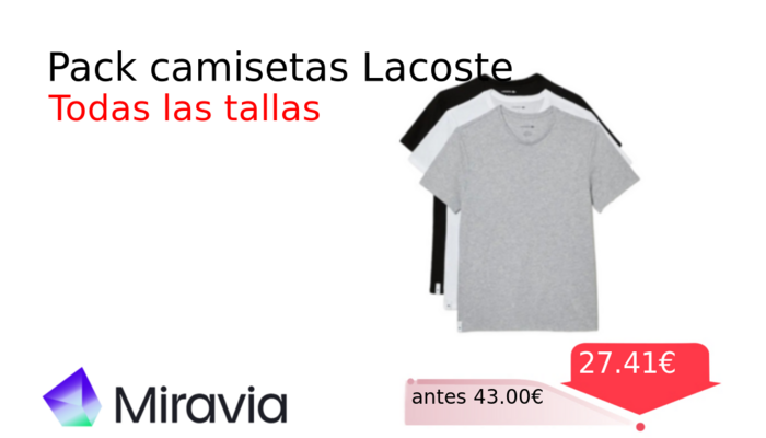 Pack camisetas Lacoste