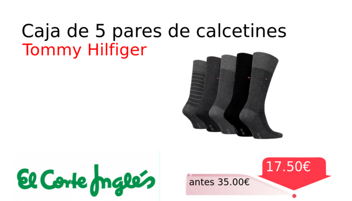 Caja de 5 pares de calcetines 