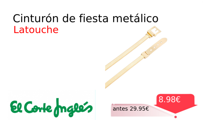 Cinturón de fiesta metálico