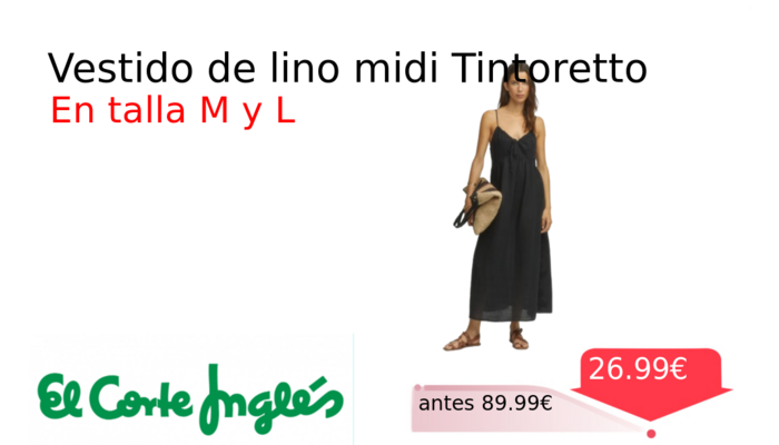 Vestido de lino midi Tintoretto