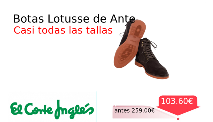 Botas Lotusse de Ante