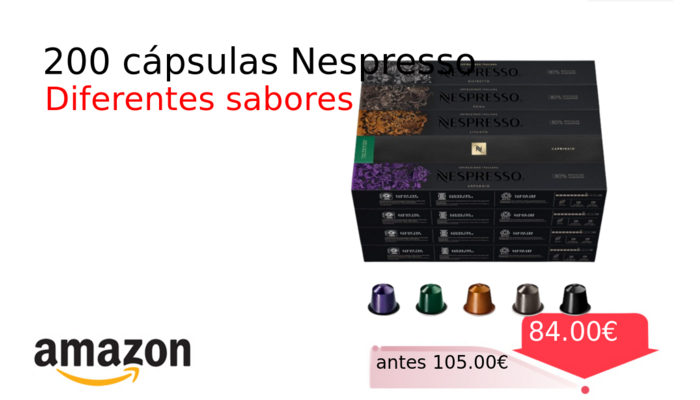 200 cápsulas Nespresso