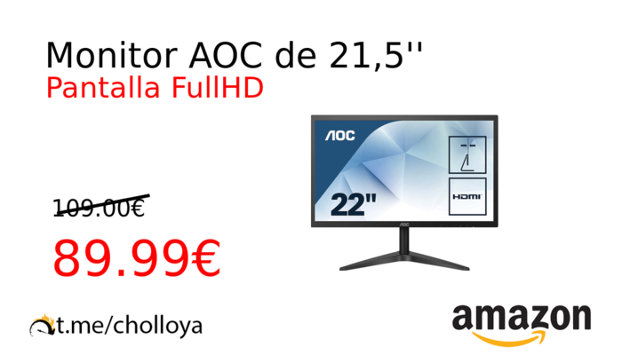 Monitor AOC de 21,5''