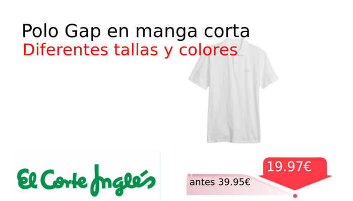 Polo Gap en manga corta