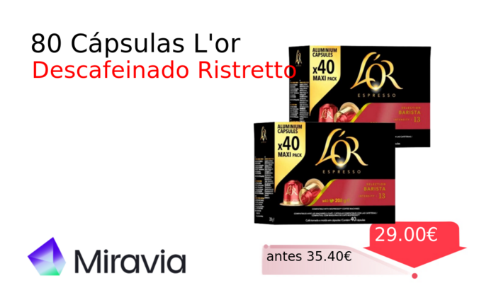 80 Cápsulas L'or