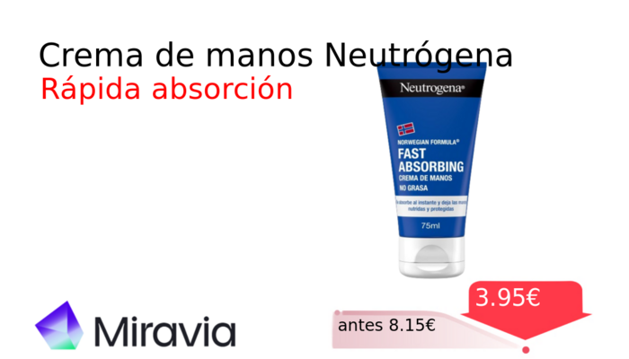 Crema de manos Neutrógena