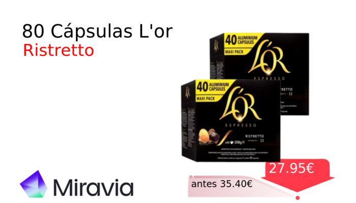 80 Cápsulas L'or