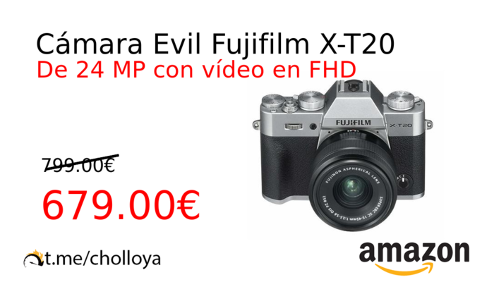 Cámara Evil Fujifilm X-T20
