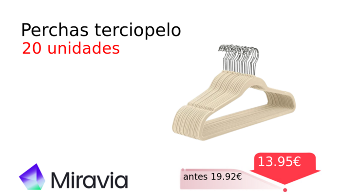 Perchas terciopelo