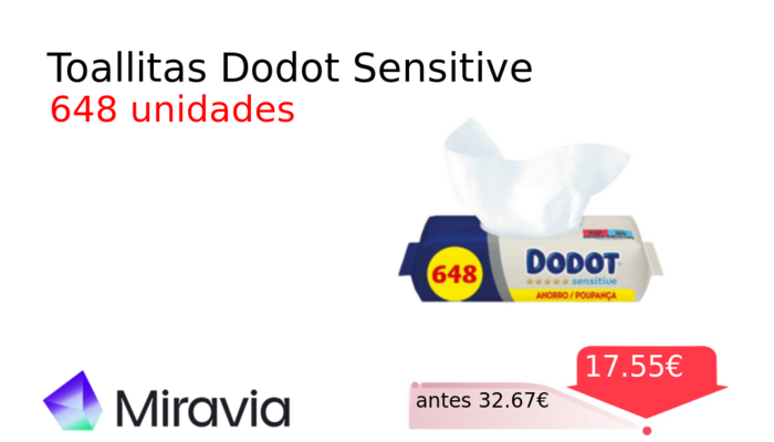 Toallitas Dodot Sensitive