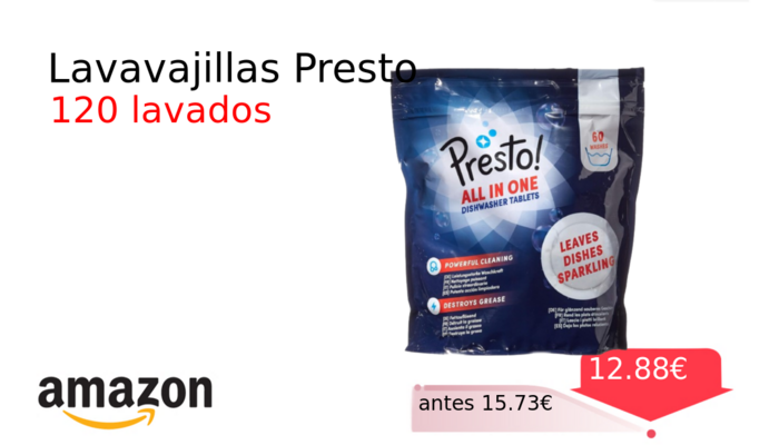 Lavavajillas Presto