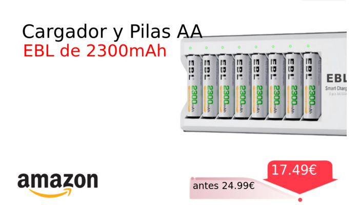 Cargador y Pilas AA