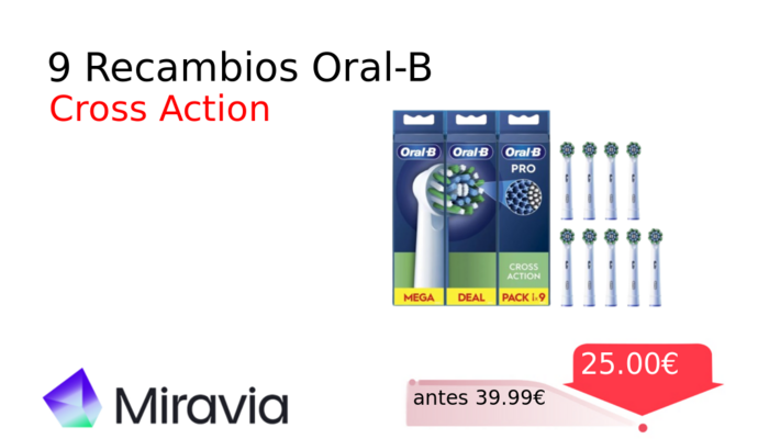 9 Recambios Oral-B