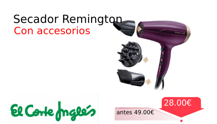 Secador Remington 