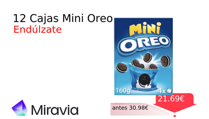 12 Cajas Mini Oreo