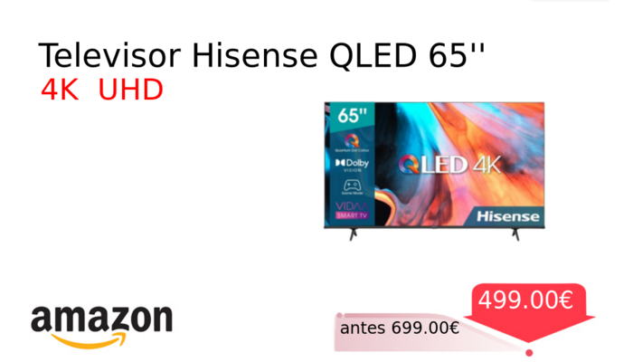 Televisor Hisense QLED 65''