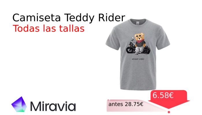 Camiseta Teddy Rider