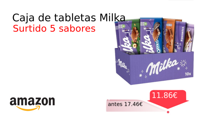Caja de tabletas Milka