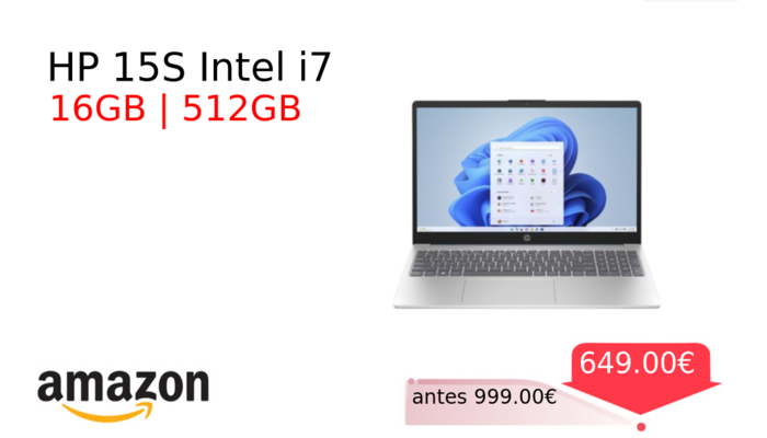 HP 15S Intel i7